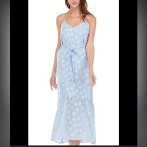 JoyJoy Soft Blue Flower Maxi Dress Size M